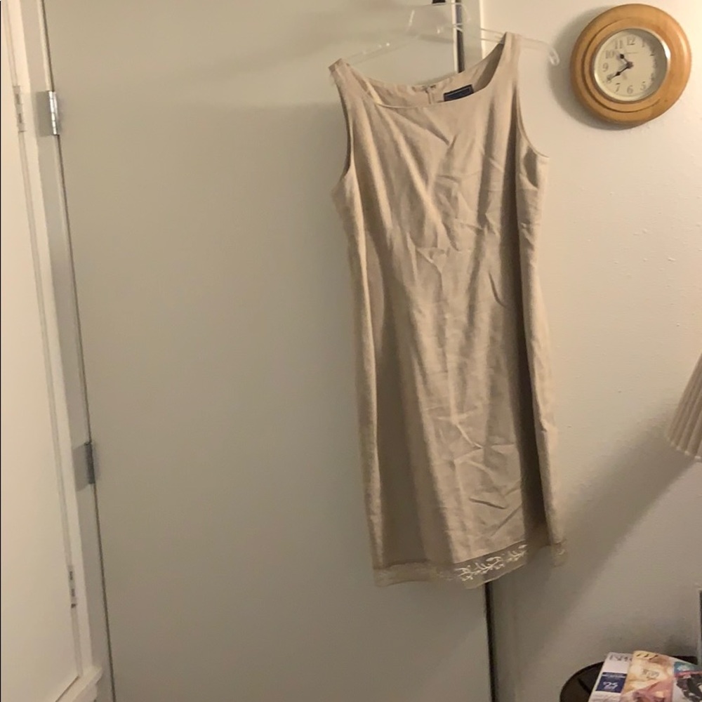 Dress and jacket tan